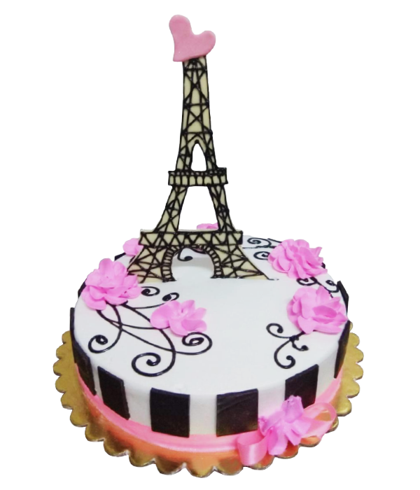 Paris Theme Cake