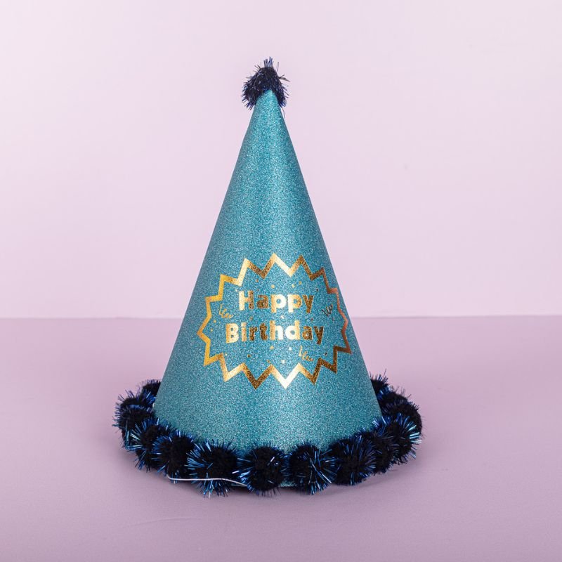 Metallic Blue Party Hat