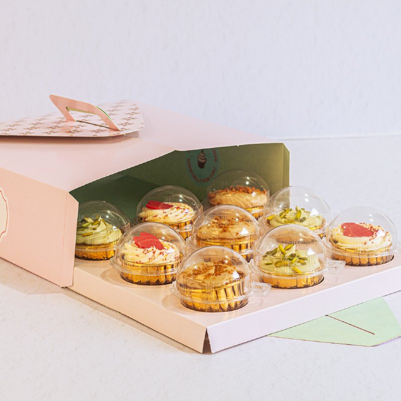 Box of 9 Cupcakes – Handmade